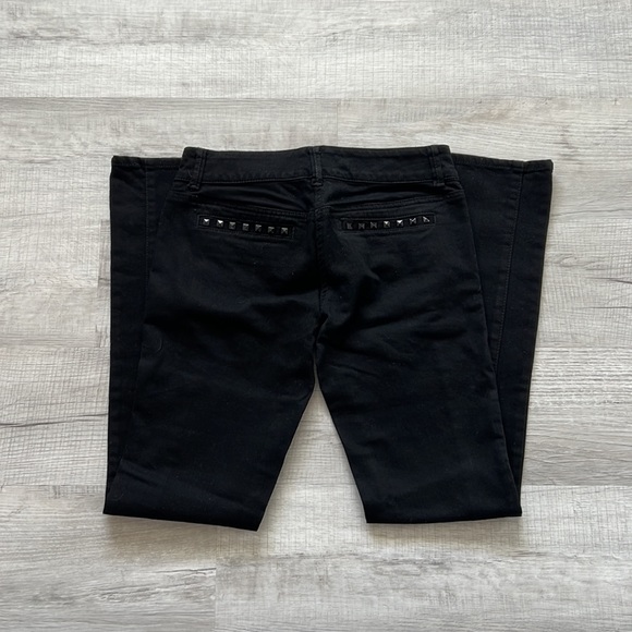 NWT New York and Company Jet Black Studded Jeans - Picture 2 of 5